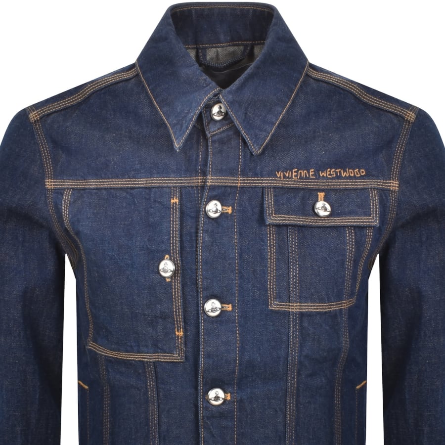 Image number 2 for Vivienne Westwood Worker Denim Jacket Blue