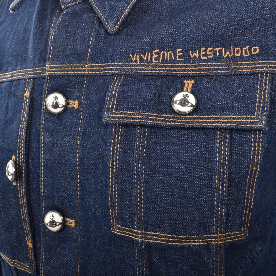 Image number 3 for Vivienne Westwood Worker Denim Jacket Blue