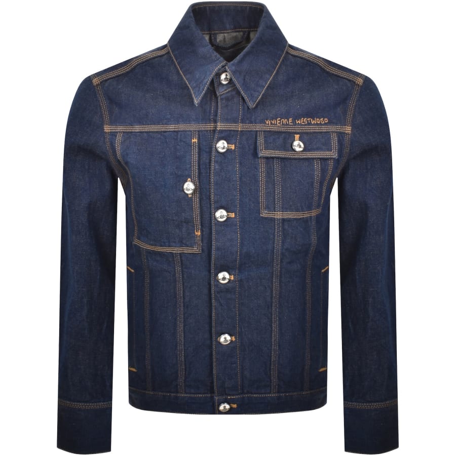 Image number 1 for Vivienne Westwood Worker Denim Jacket Blue