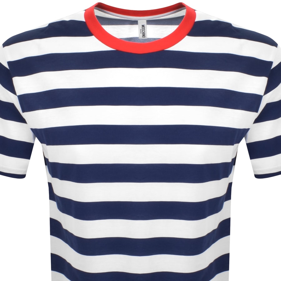 Image number 2 for Moschino Stripe T Shirt Blue