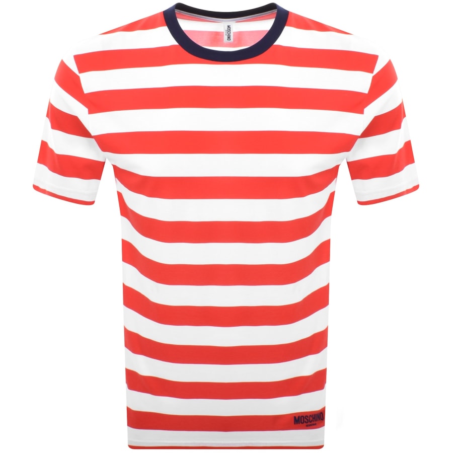Image number 1 for Moschino Stripe T Shirt Red