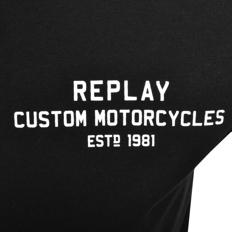 Image number 3 for Replay Logo T Shirt Black