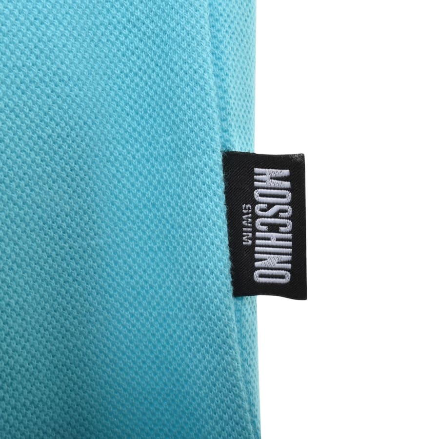 Image number 5 for Moschino Swim Short Sleeved Polo T Shirt Blue