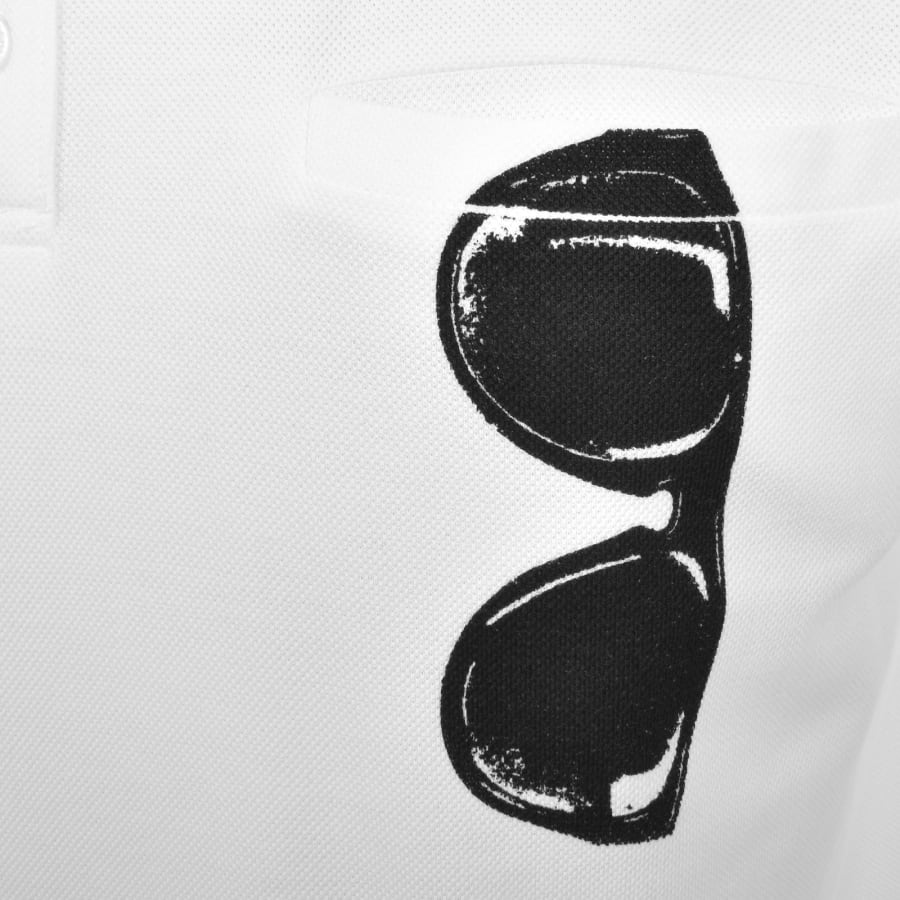 Image number 3 for Moschino Swim Short Sleeved Polo T Shirt White