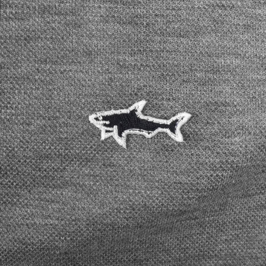 Image number 3 for Paul And Shark Logo Polo T Shirt Medium Grey