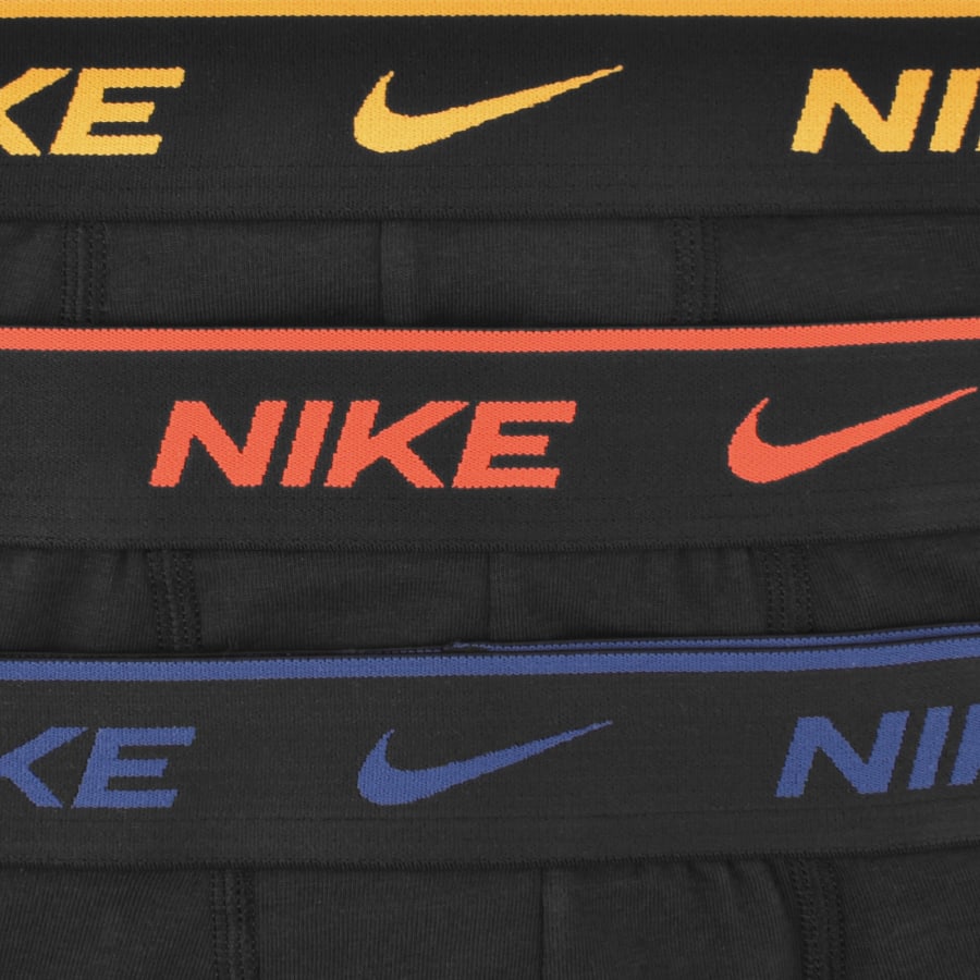Image number 5 for Nike Logo 3 Pack Boxer Briefs Black