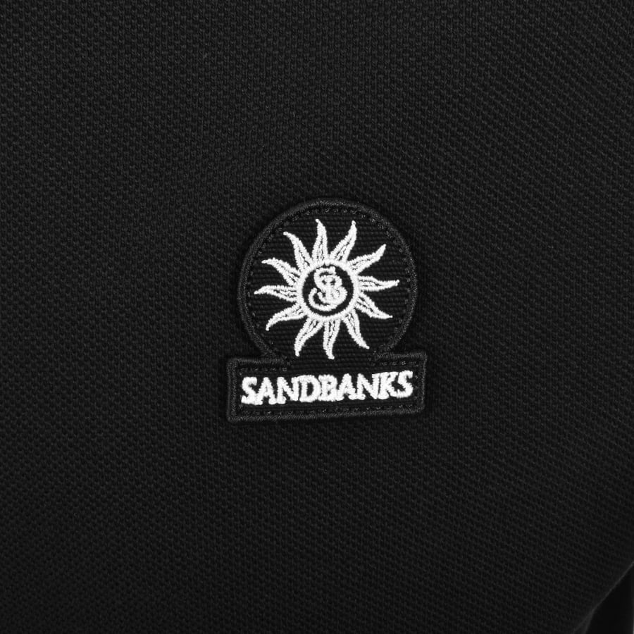 Image number 3 for Sandbanks Zip Logo Polo T Shirt Black