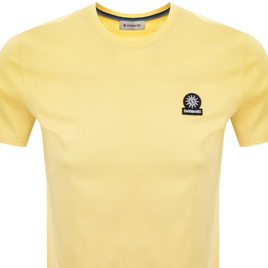 Image number 2 for Sandbanks Badge Logo T Shirt Yellow