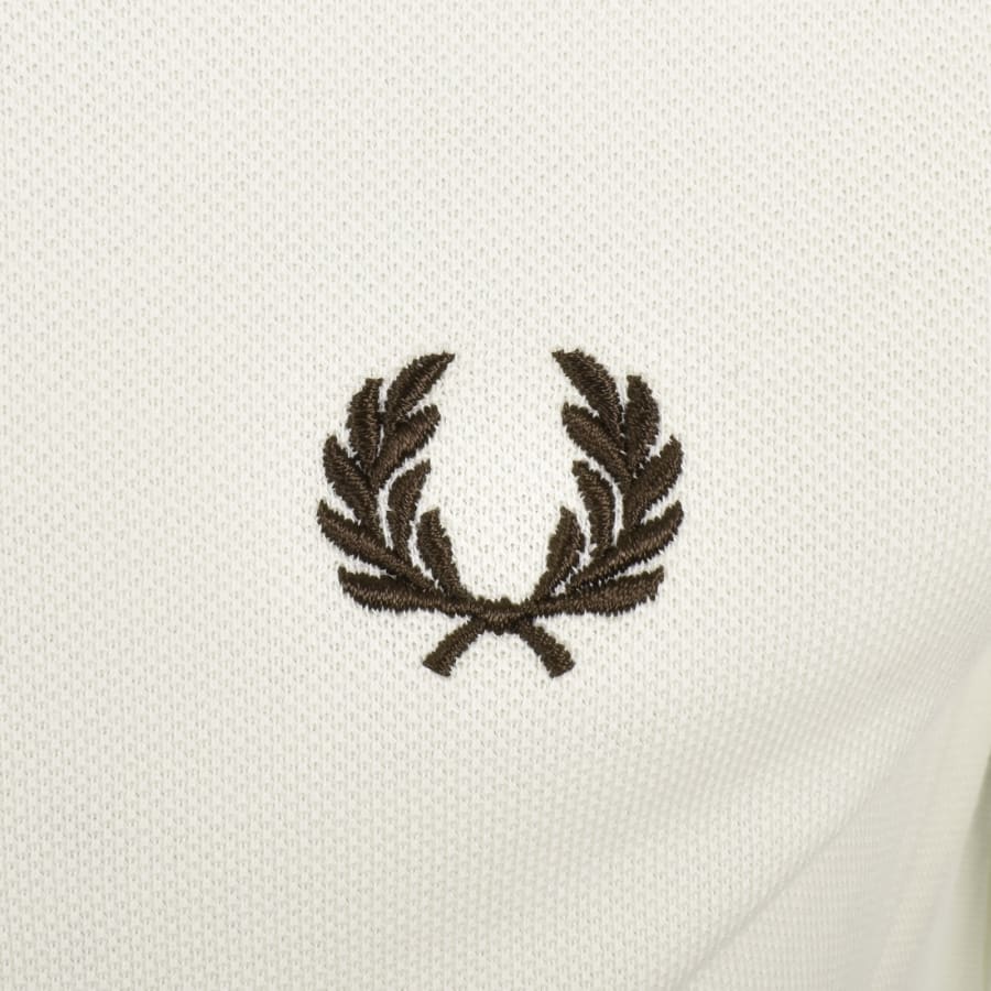 Image number 3 for Fred Perry Twin Tipped Polo T Shirt Cream