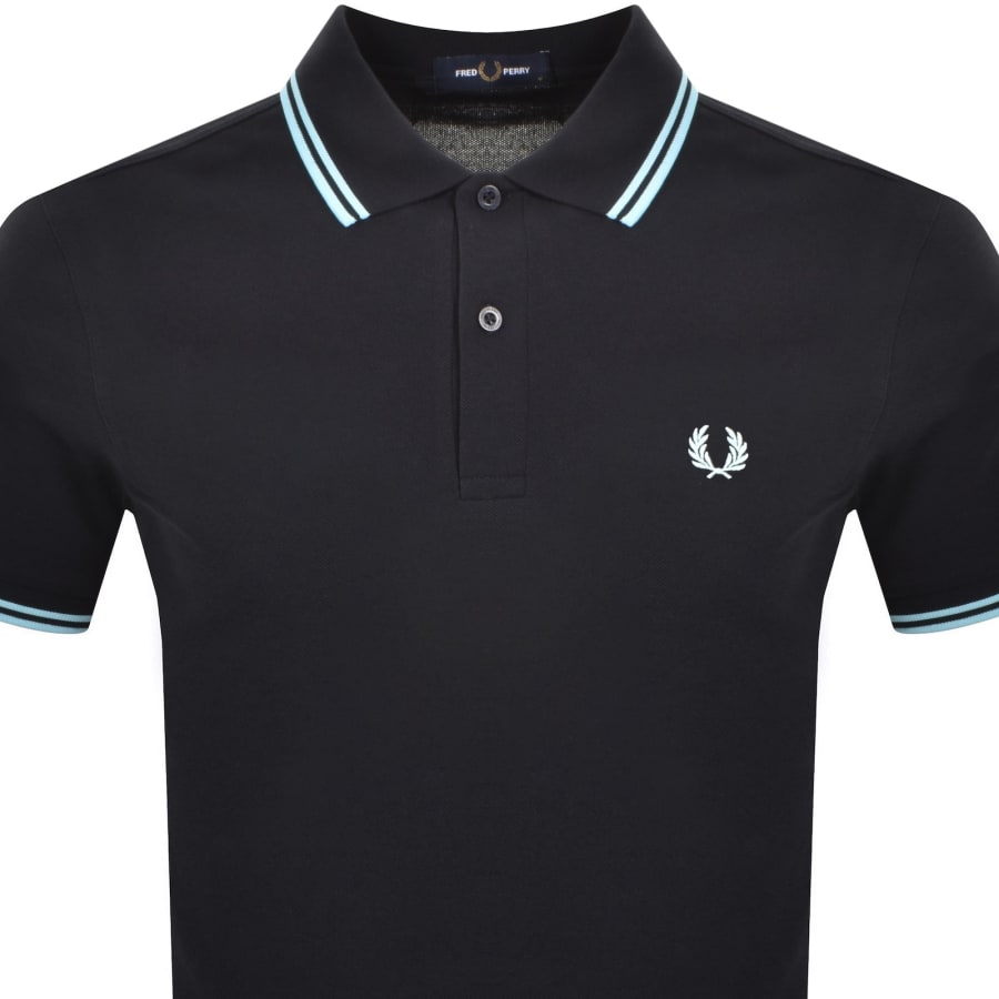 Image number 2 for Fred Perry Twin Tipped Polo T Shirt Navy