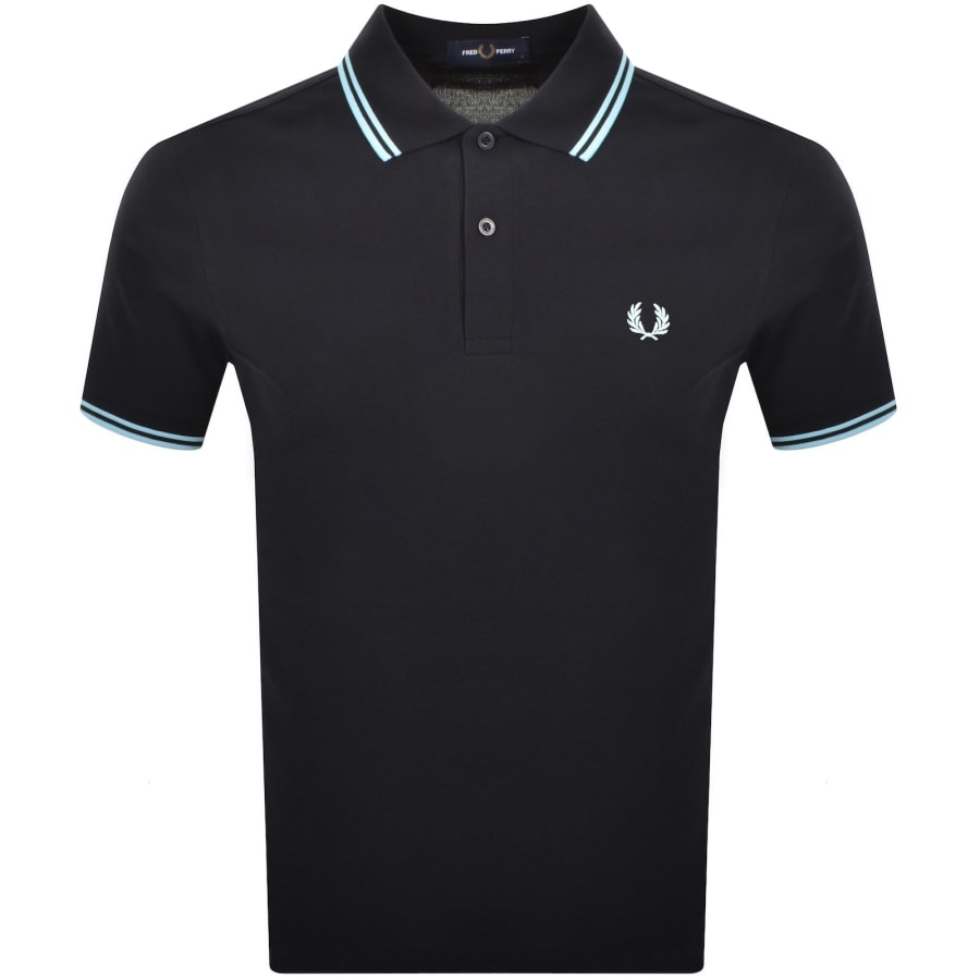 Image number 1 for Fred Perry Twin Tipped Polo T Shirt Navy