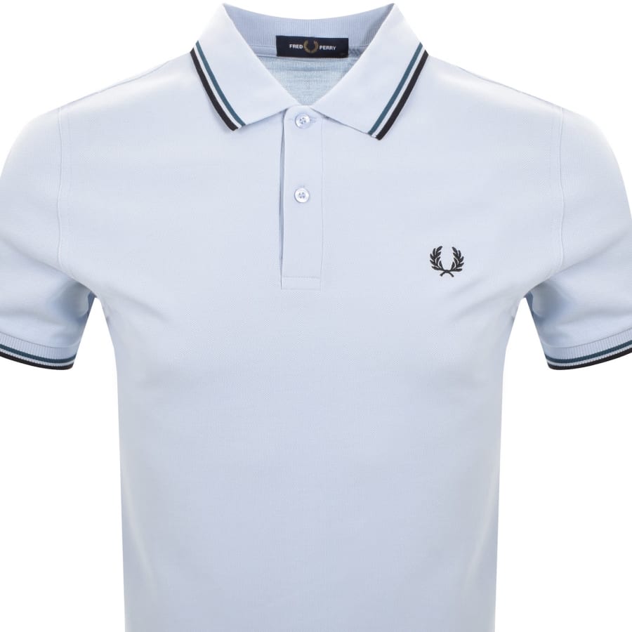 Image number 2 for Fred Perry Twin Tipped Polo T Shirt Blue