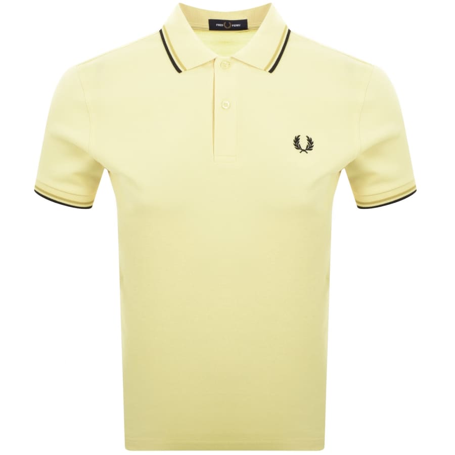 Image number 1 for Fred Perry Twin Tipped Polo T Shirt Yellow