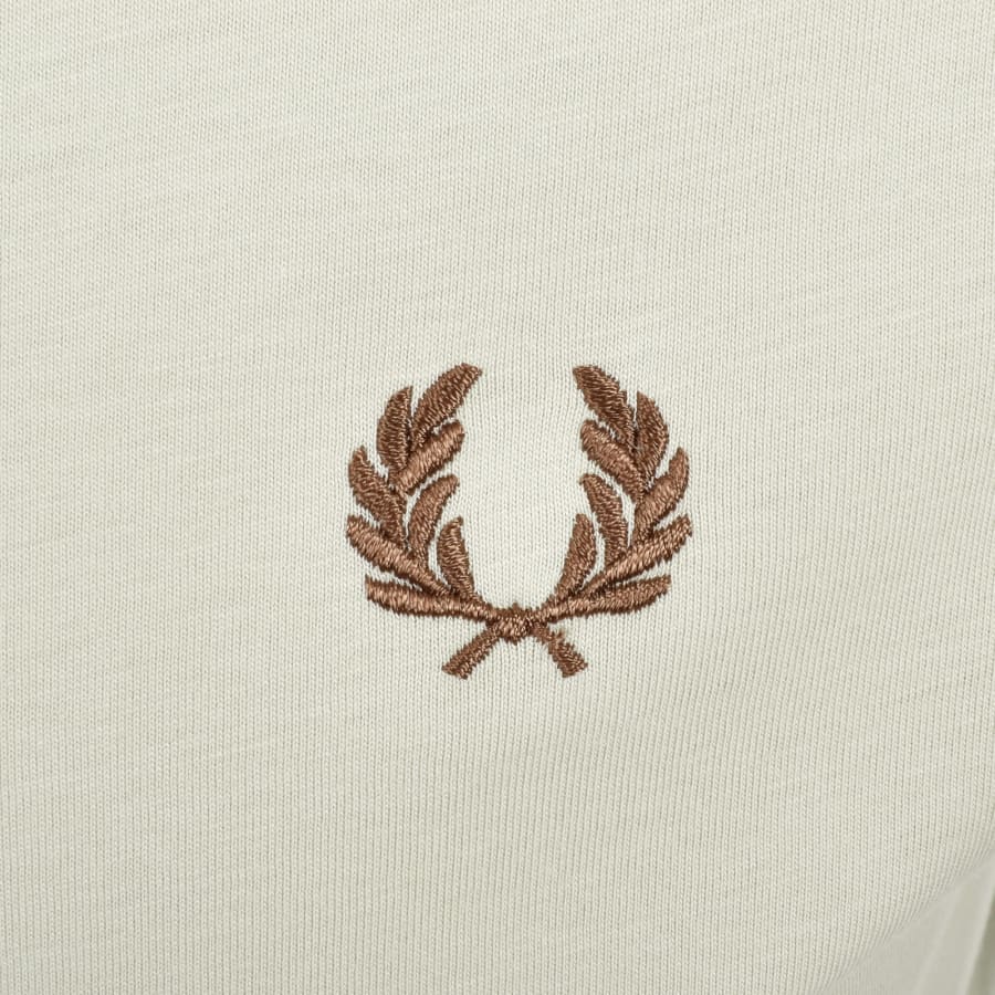 Image number 3 for Fred Perry Twin Tipped Short Sleeved T Shirt Beige