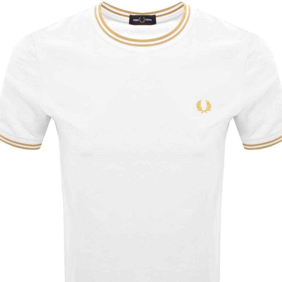 Image number 2 for Fred Perry Twin Tipped Short Sleeved T Shirt White
