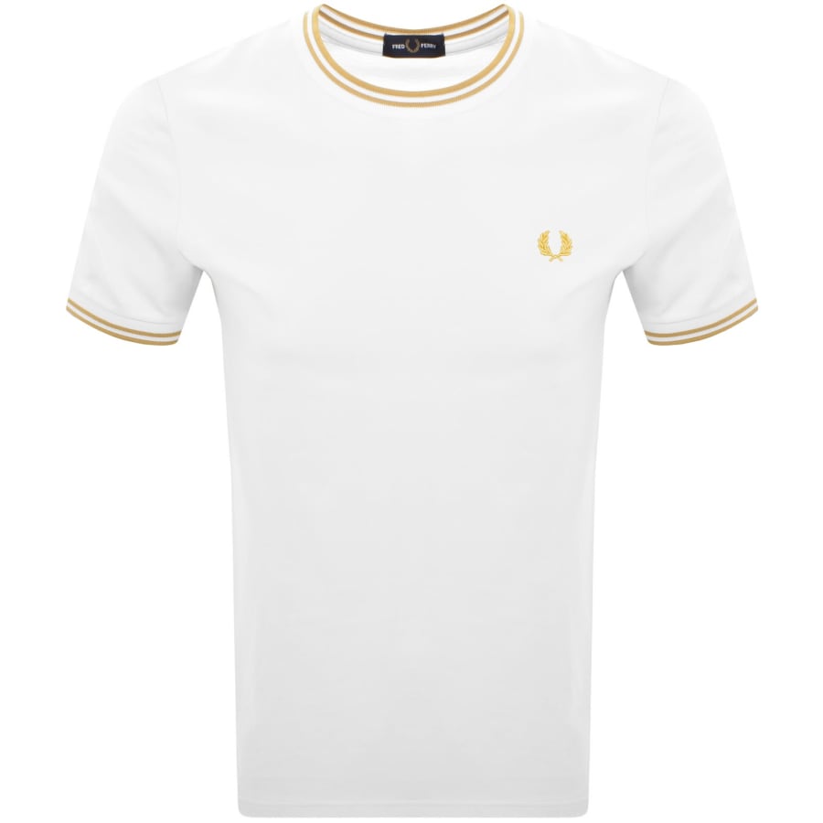 Image number 1 for Fred Perry Twin Tipped Short Sleeved T Shirt White