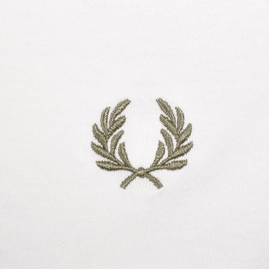 Image number 3 for Fred Perry Stripe Polo T Shirt Cream