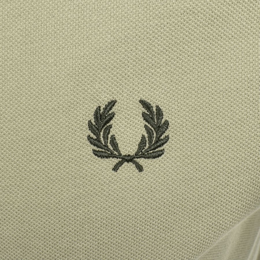 Image number 3 for Fred Perry Striped Cuff T Shirt Green