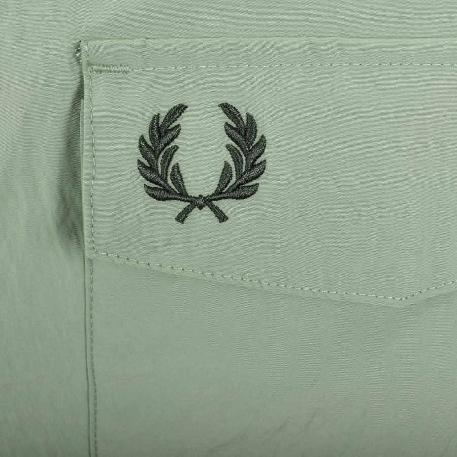 Image number 3 for Fred Perry Zip Pocket Overshirt Green