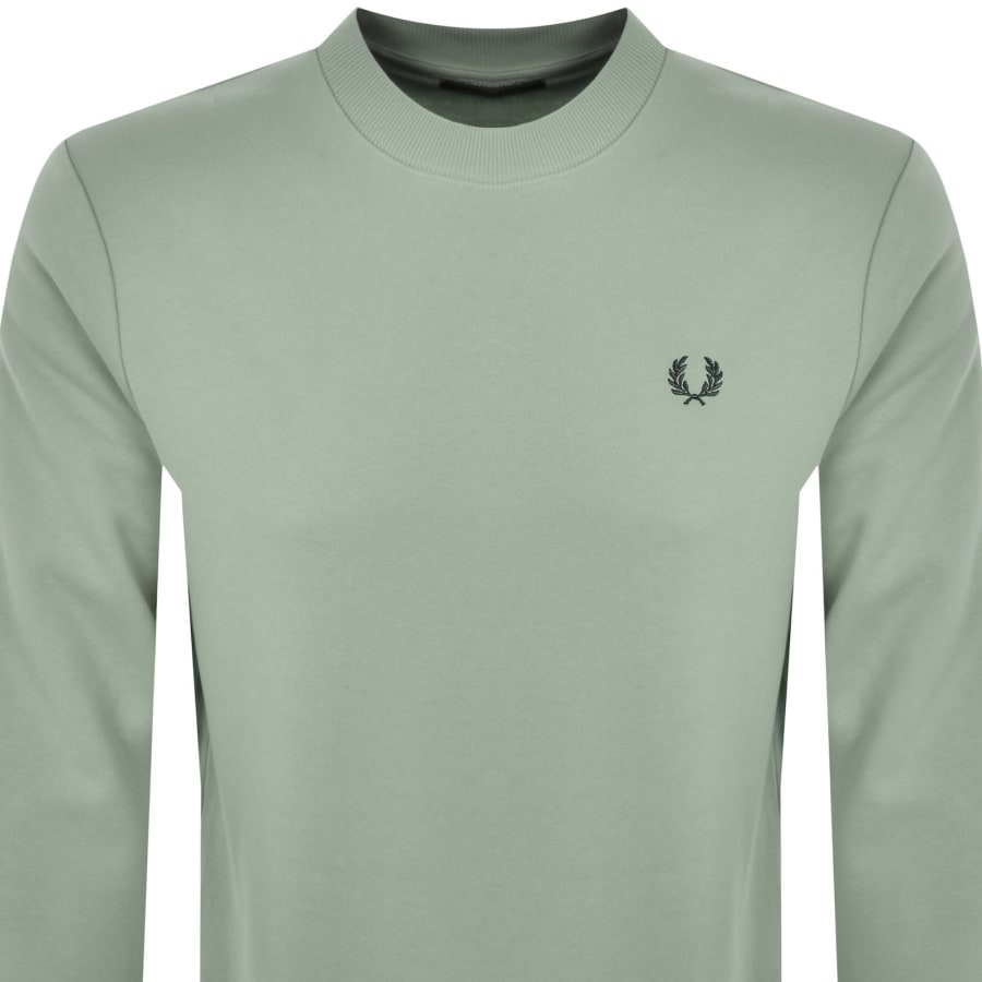 Image number 2 for Fred Perry Crew Neck Sweatshirt Green