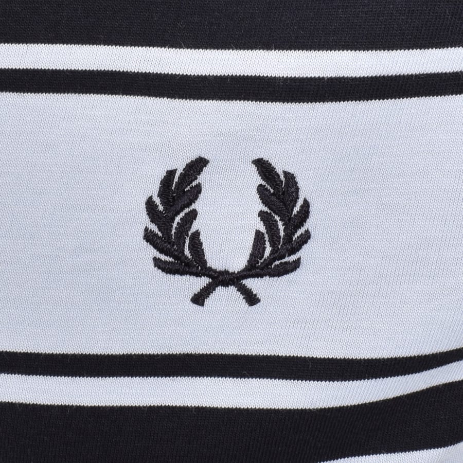 Image number 3 for Fred Perry Sport Fine Stripe T Shirt Blue