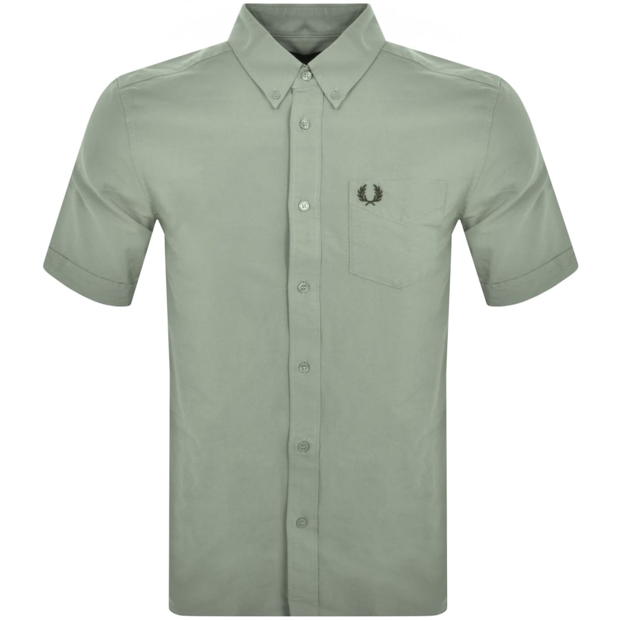 Image number 1 for Fred Perry Oxford Short Sleeve Shirt Green