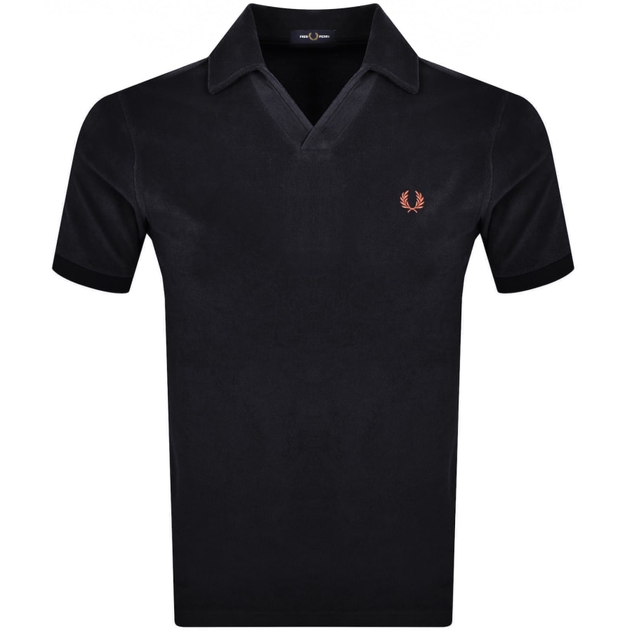 Image number 1 for Fred Perry Open Collar T Shirt Navy