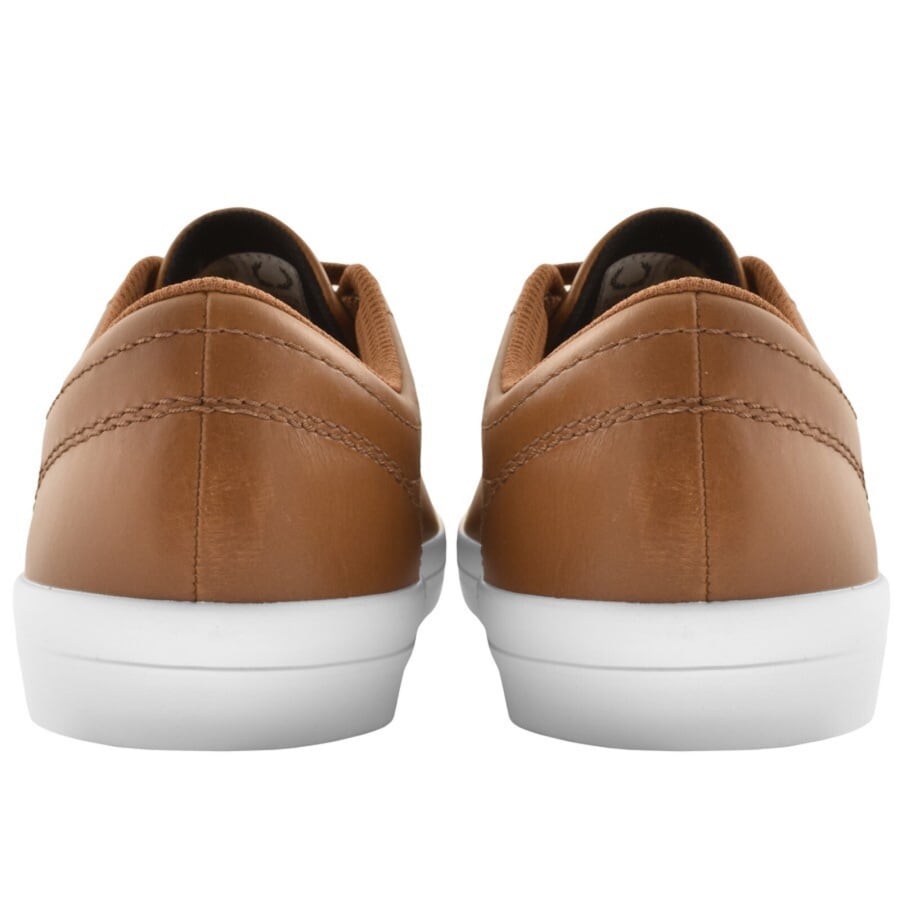 Image number 2 for Fred Perry Baseline Leather Trainers Brown