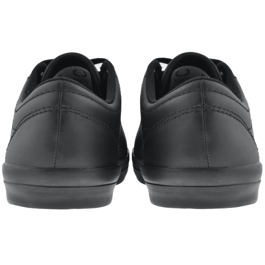 Image number 2 for Fred Perry Baseline Leather Trainers Black