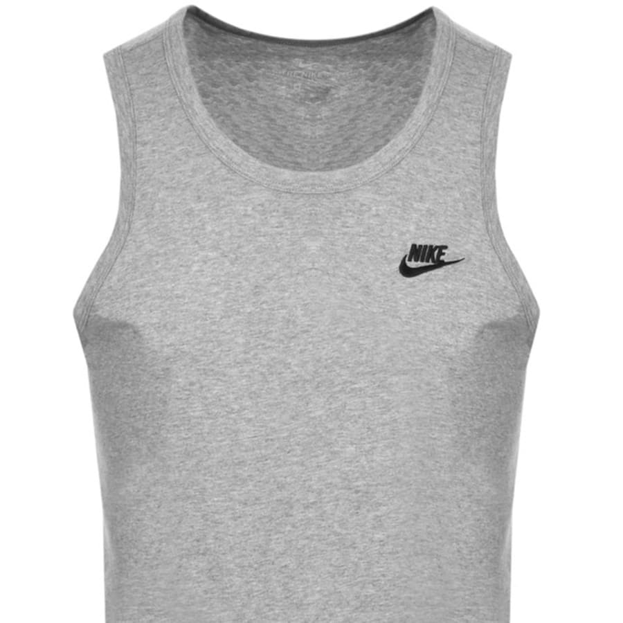 Image number 2 for Nike Club Logo Vest T Shirt Grey
