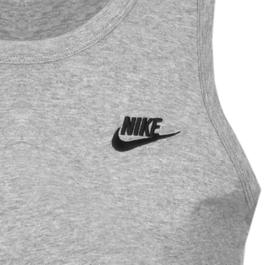 Image number 3 for Nike Club Logo Vest T Shirt Grey