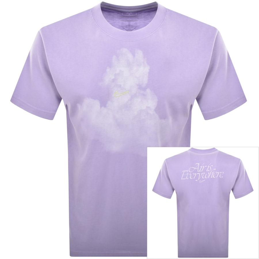 Image number 1 for Nike Max 90 Logo T Shirt Purple