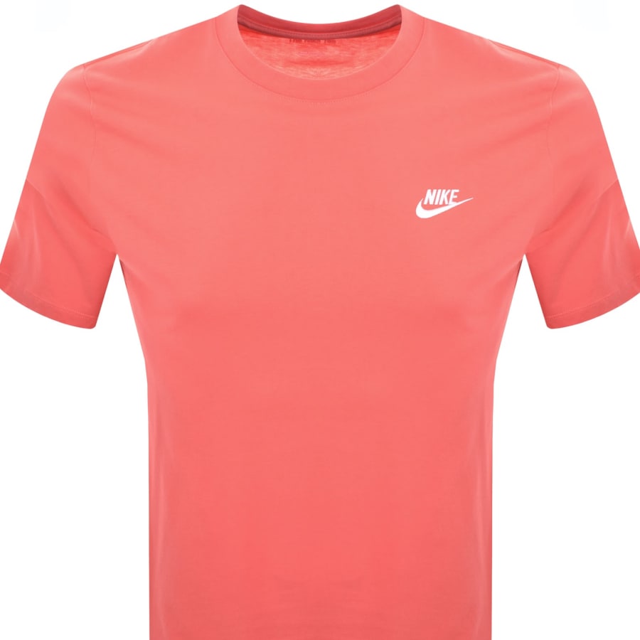Image number 2 for Nike Crew Neck Club T Shirt Orange