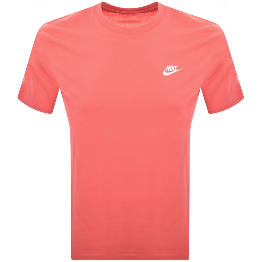 Image number 1 for Nike Crew Neck Club T Shirt Orange