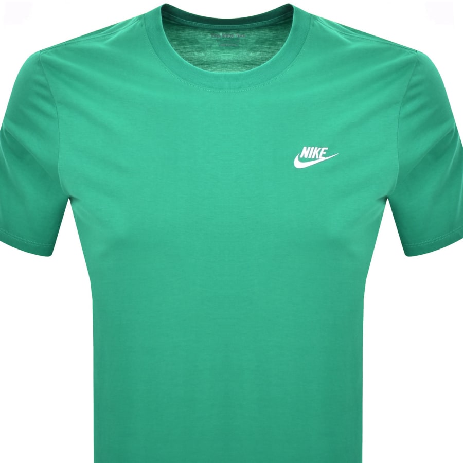 Image number 2 for Nike Crew Neck Club T Shirt Green