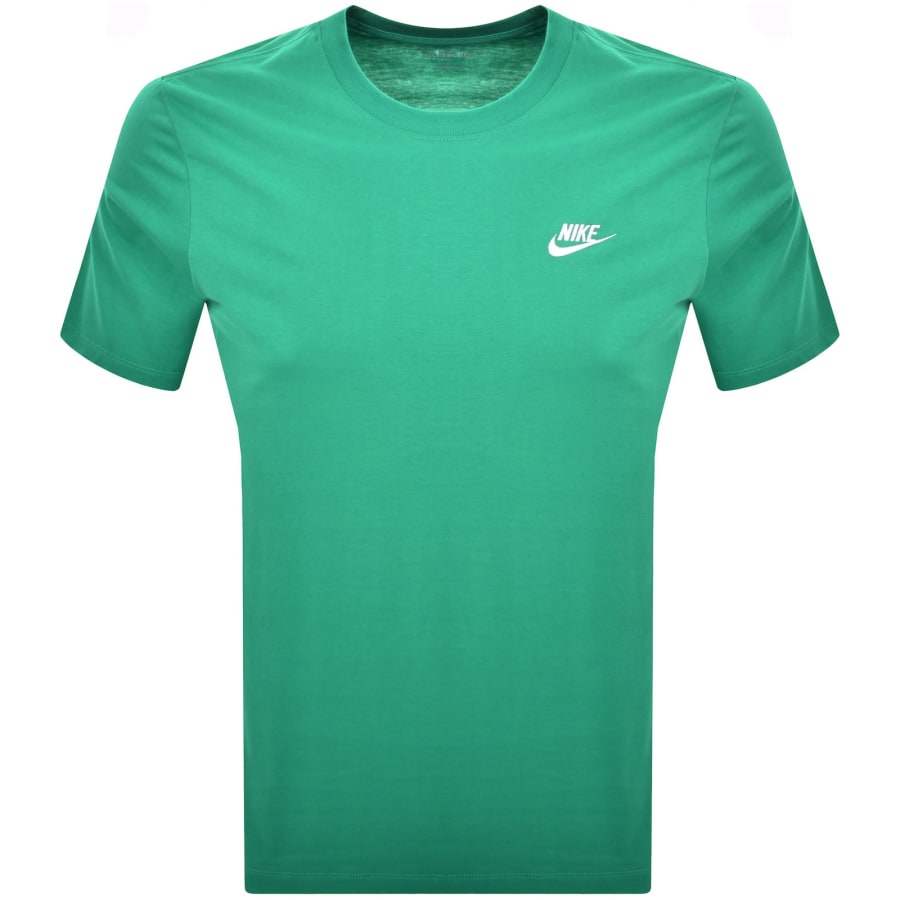 Image number 1 for Nike Crew Neck Club T Shirt Green