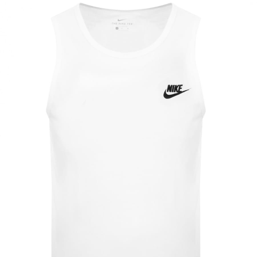 Image number 2 for Nike Club Logo Vest T Shirt White
