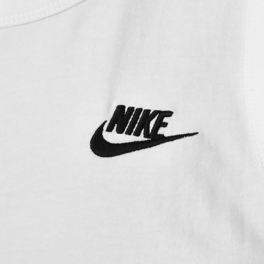 Image number 3 for Nike Club Logo Vest T Shirt White