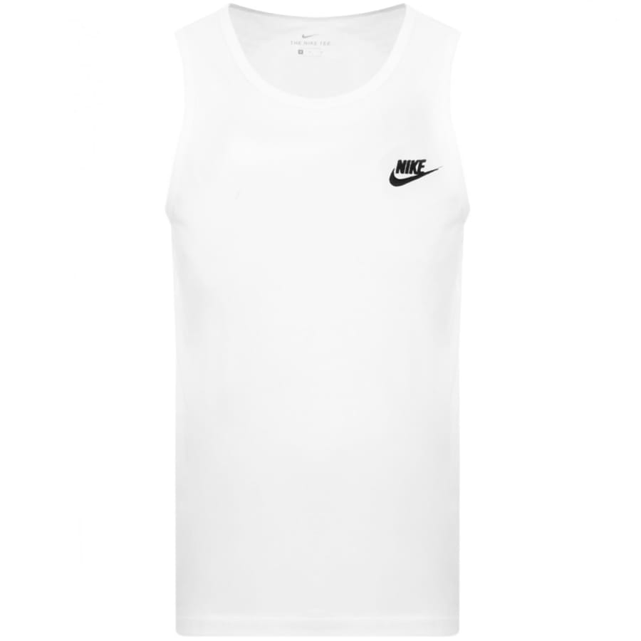 Image number 1 for Nike Club Logo Vest T Shirt White