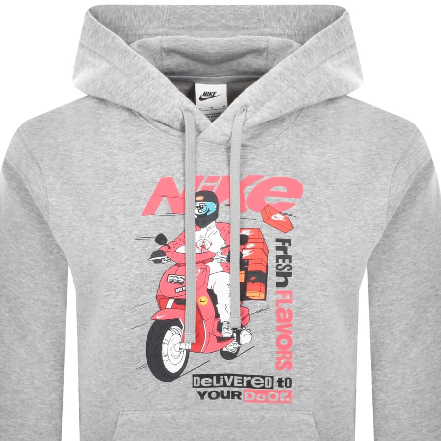 Image number 2 for Nike Club Hoodie Grey