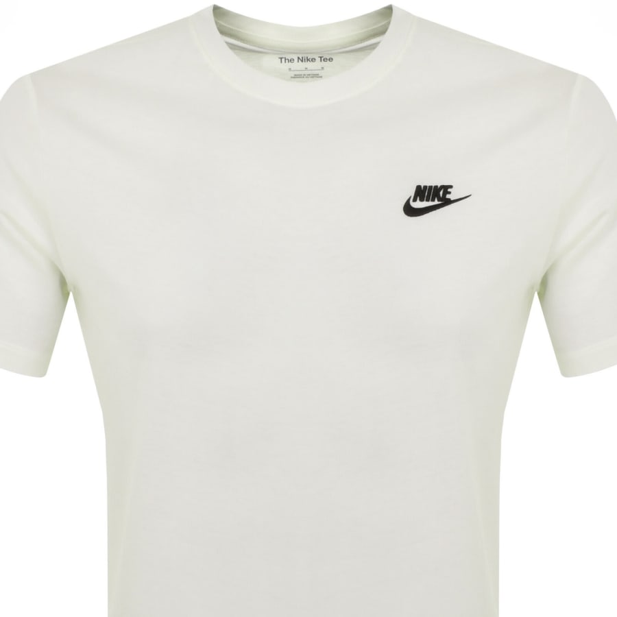 Image number 2 for Nike Crew Neck Club T Shirt White