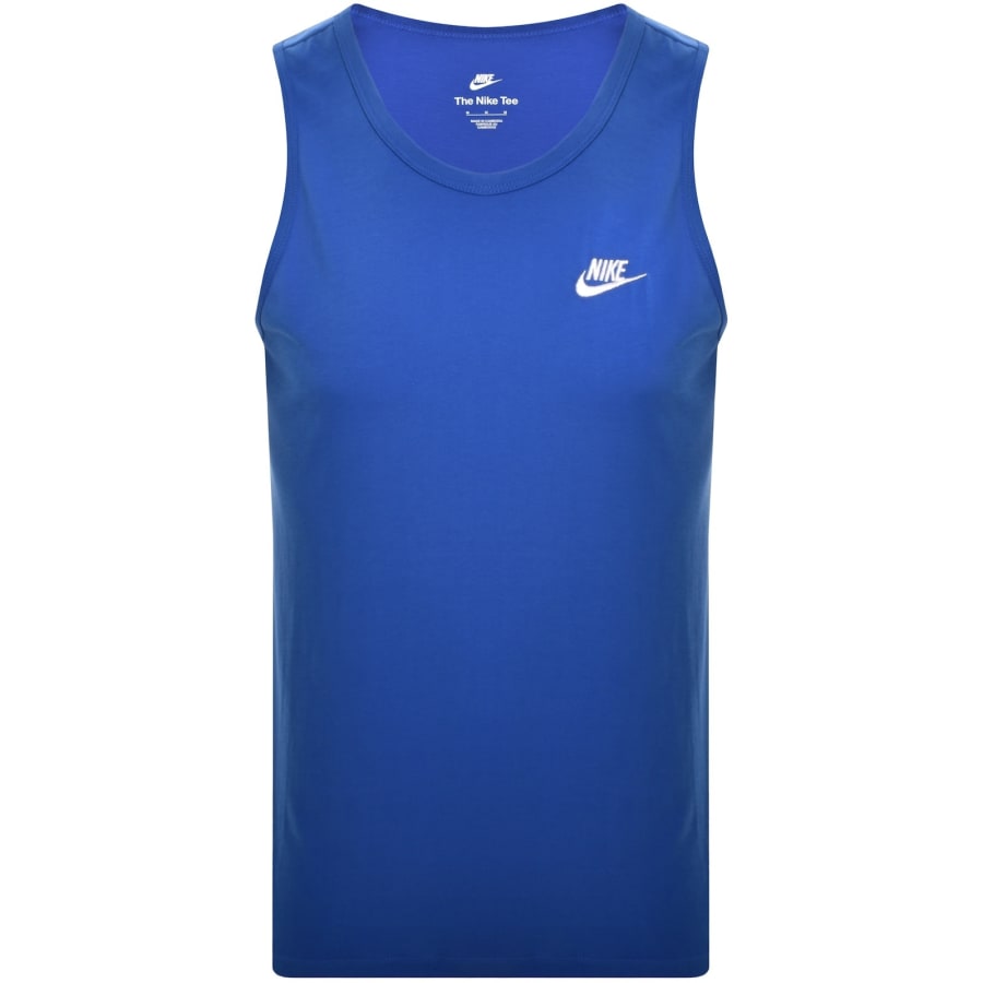 Image number 1 for Nike Club Logo Vest T Shirt Blue