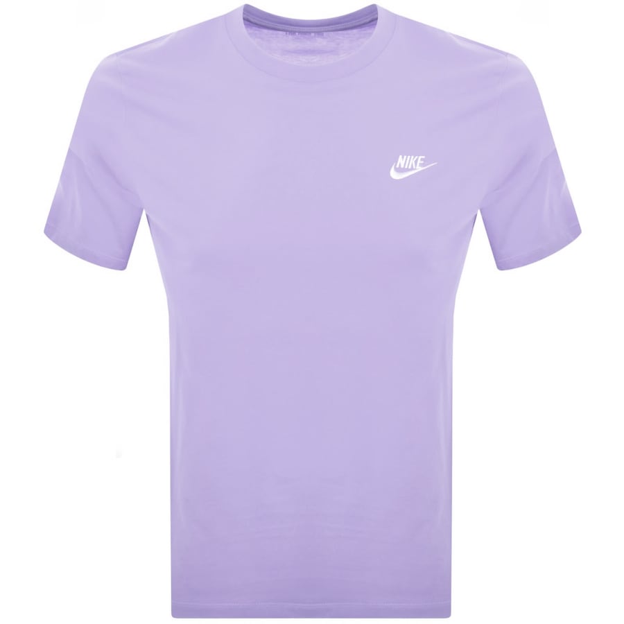 Image number 1 for Nike Crew Neck Club T Shirt Purple