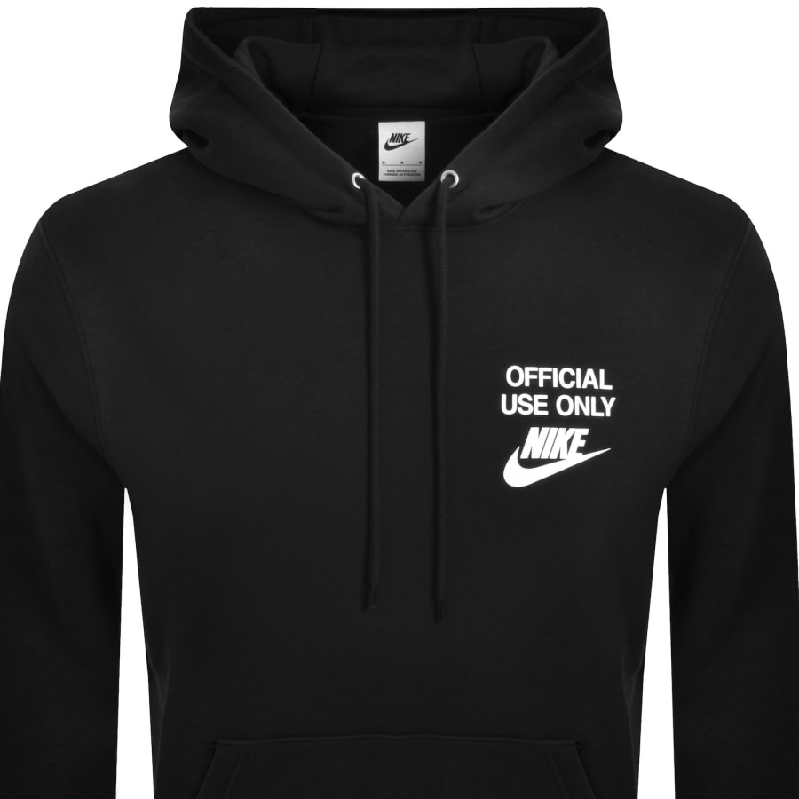 Image number 3 for Nike Official Use Logo Hoodie Black