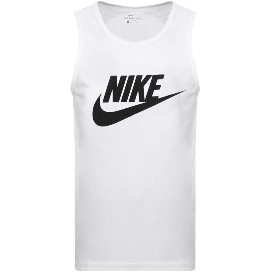 Image number 1 for Nike Futura Icon Logo Vest T Shirt White