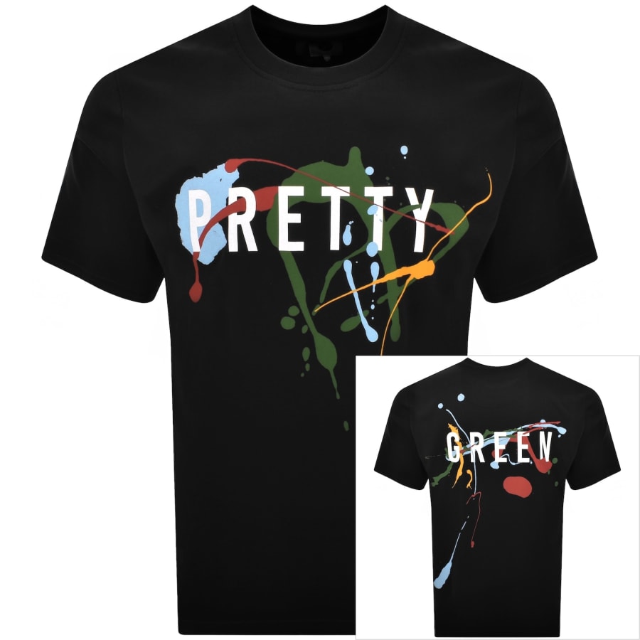 Image number 1 for Pretty Green Convergence T Shirt Black