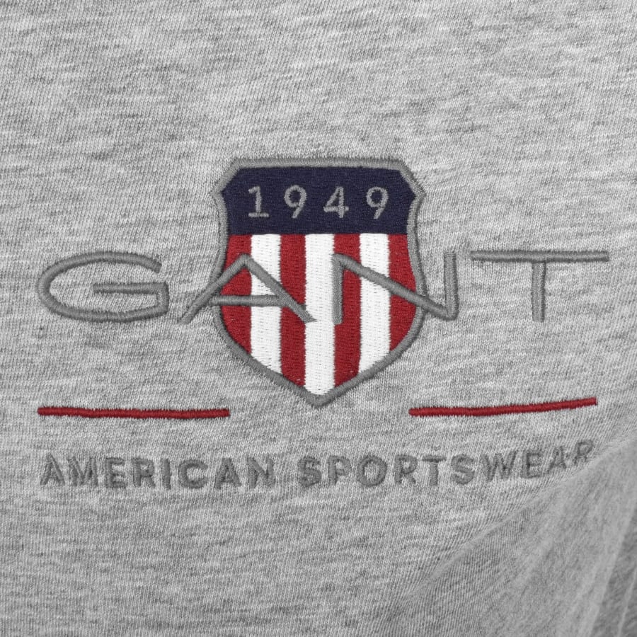 Image number 3 for Gant Original Archive Shield T Shirt Grey