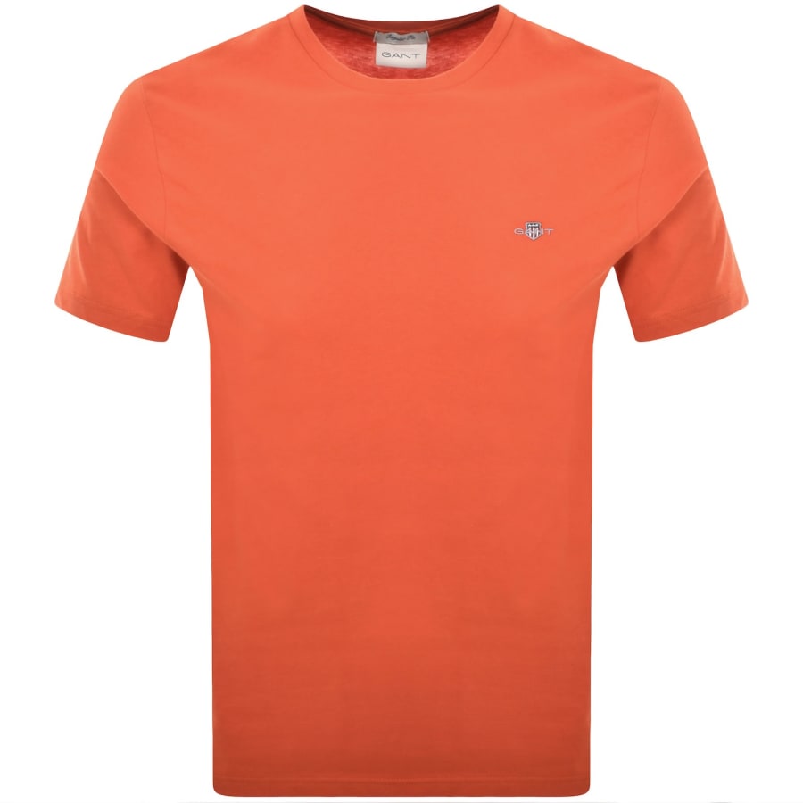 Image number 1 for Gant Regular Fit Shield T Shirt Orange