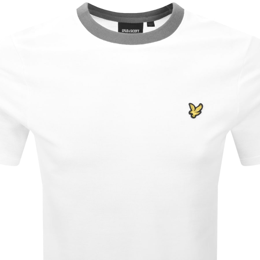 Image number 2 for Lyle And Scott Contrast Collar T Shirt White