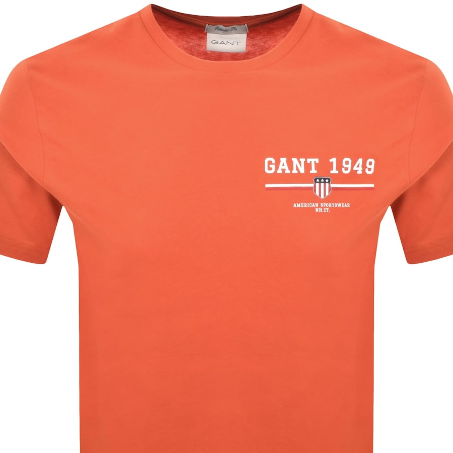 Image number 2 for Gant Original Graphic T Shirt Orange